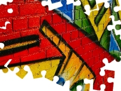 Niebieskie, Żółte, Graffiti, Zielone, Czerwone
