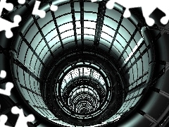 tunel, szklany, 3D, Wektorowa
