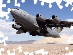 Boeing C-17 Globemaster III, Start, Samolot, Transportowy