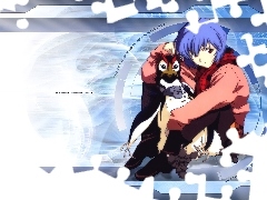 pingwin, człowiek, Neon Genesis Evangelion