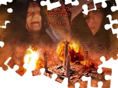 wybuch, kaptur, Star Wars, ogień, postacie