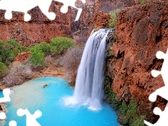 Havasu, Jeziorko, Góry, Wodospad