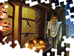 Halloween, Nietoperze, Dynie