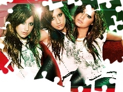 Skórzane, Spodnie, Ashley Tisdale