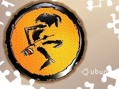 człowiek, symbol, Ubuntu, plemie, grafika