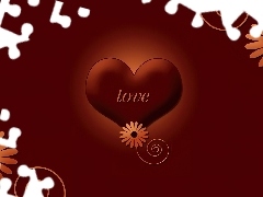 Love, Kwiatki, Serce
