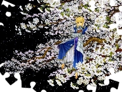 postać, drzewo, Fate Stay Night