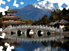 Rzeka, Most, Japonia, Góry