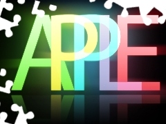 Apple, Napis, Kolorowe