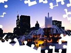 Noc, Fontanna, Chicago