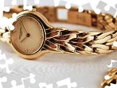 Złoty, Damski, Zegarek, Rolex