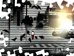 ulica, samochody, Serial Experiments Lain