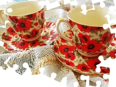 Filiżanki, Maki, Porcelana