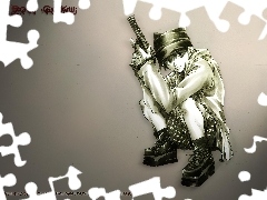 pistolet, krótkie spodenki, Saiyuki