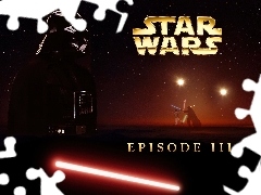 postać, czarna, Star Wars, gwiazdy, laser