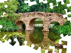 Most, Kamienny, Park, Rzeka