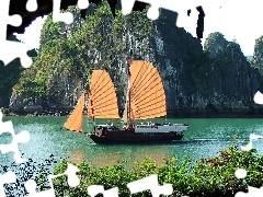 Wietnam, Ha Long, Dżonka, Zatoka