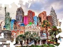 Nevada, Las Vegas, Wieżowce, USA, Statua Wolności