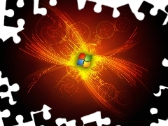 Promienie, Świetliste, Logo, Wzorki, Windows