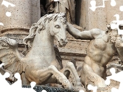 Pegaz, Posągi, Di Trevi, Rzym