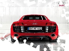 Wydechowy, Układ, Tył, Audi R8