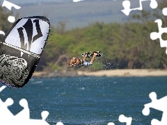 Latawiec, Deska, Kitesurfer