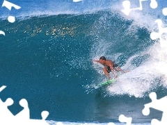 fala, morze, Windsurfing, deska