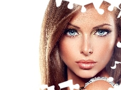 Portret, Makijaż, Piękna, Modelka