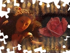 róża, maska, Phantom Of The Opera, Emmy Rossum