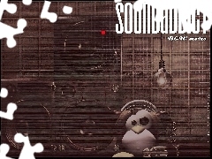 pingwin, żarówka, Linux, głośniki, grafika, słuchawki