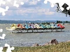 Delfinki, Kolorowe, Jezioro, Zjeżdżalnie