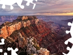 Zachód Słońca, Skały, Grand Canyon
