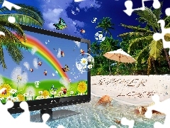 Philips, Monitor, Plaża, Palmy
