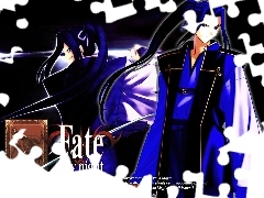 facet, wojownik, miecz, Fate Stay Night, logo, postacie