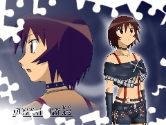 twarz, ludzie, kobieta, Azumanga Ff, napisy, postać