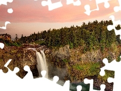 Snoqualmie, Dom, Wodospad, Waszyngton, Las