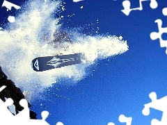 śnieg, snowboardzista, Snowbording, deska