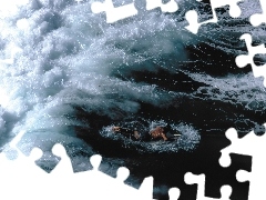 fala, morze, Windsurfing, deska