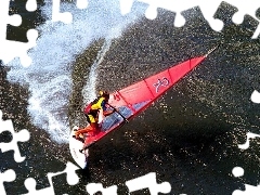 morze, żagiel , Windsurfing, deska