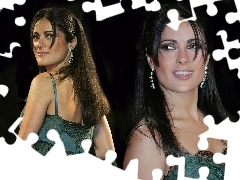 Zielona, Suknia, Salma Hayek