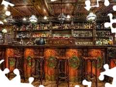 Lampy, Krzesła, Bar