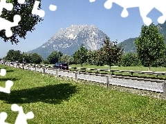Austria, Auta, Góry, Droga