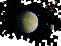 Ziemia, niebieskie, Star Wars, kosmos, ciała