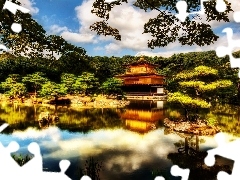 Japonia, Las, Woda, Dom