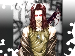 postać, krew, Saiyuki, medalion
