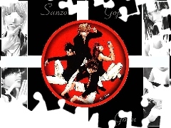 ludzie, kapelusz, Saiyuki