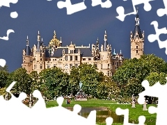 Park, Zamek, Hohenzollern, Badenia, Posągi, Wirtembergia