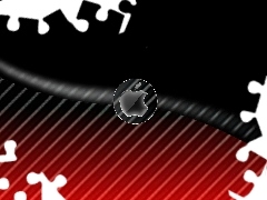 Tło, Czarne, Apple, Czerwono