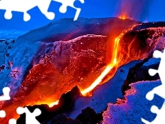 Wulkanu, Lawa, Erupcja
