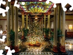 Hotel, Choinka, Piękna, Duża